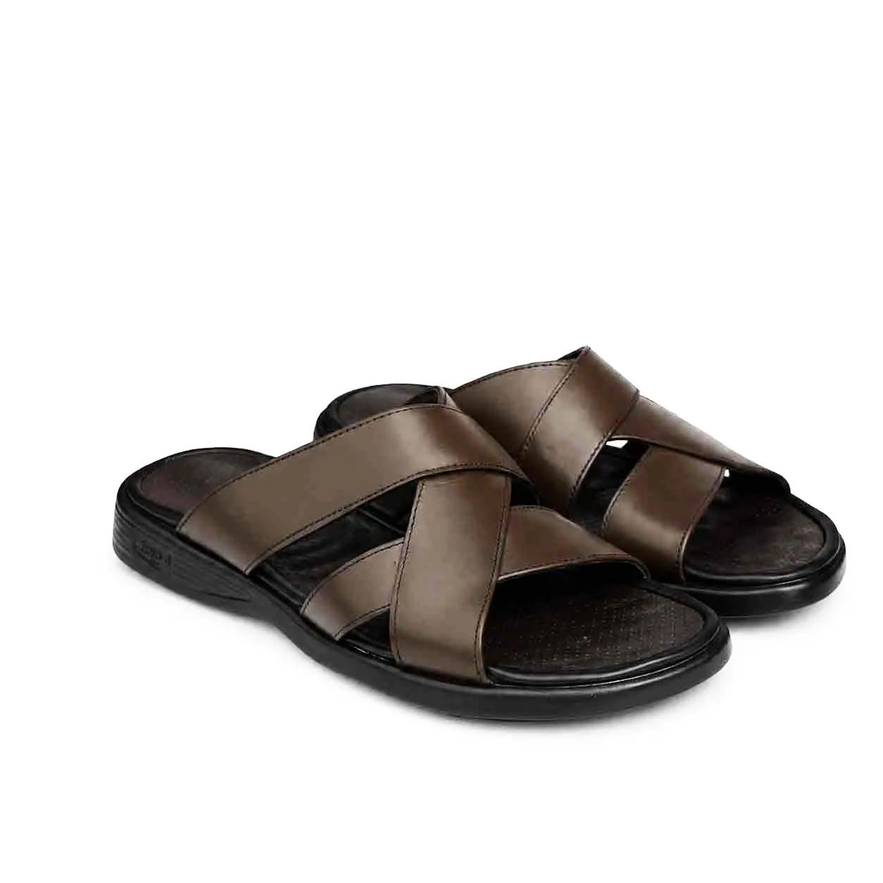 Sandale pour homme 216 marron cuir  miniature